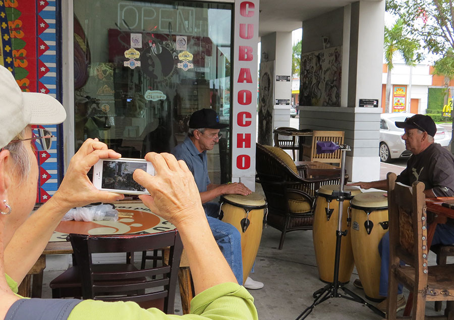 Little Havana: Musicians at Cuba Ocho Art Center porch