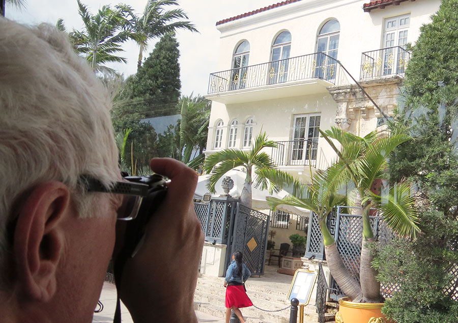 The Bus: Driving on Ocean Drive, passing by Casa Casuarina, Versace’s mansion