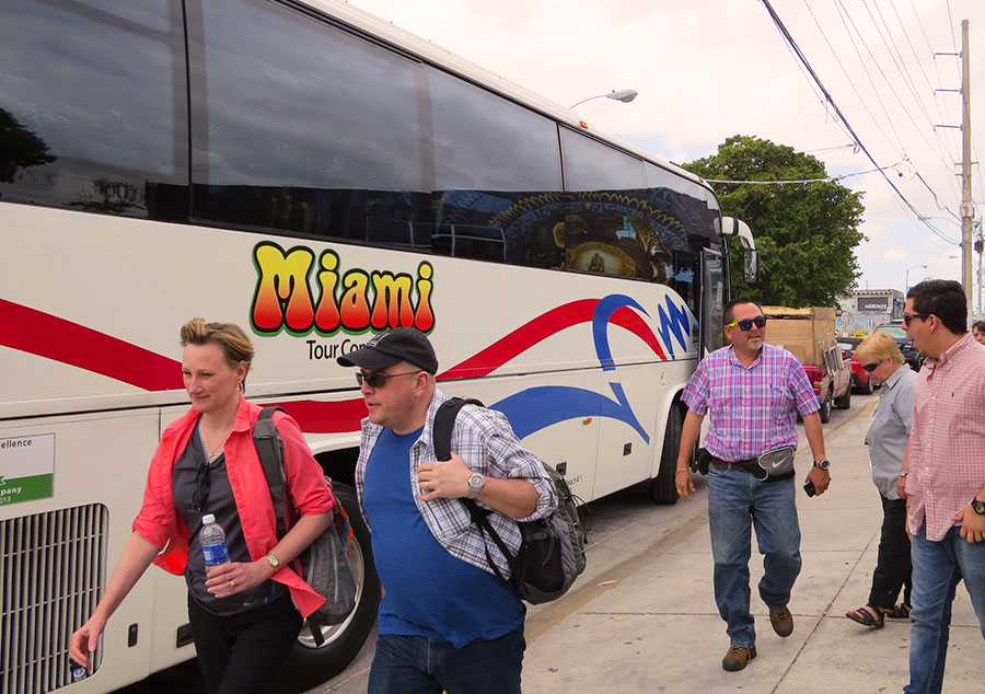 The Bus: A group being drop-off at Wynwood Walls